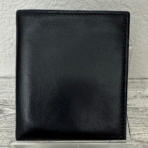 Black Leather Bifold Wallet